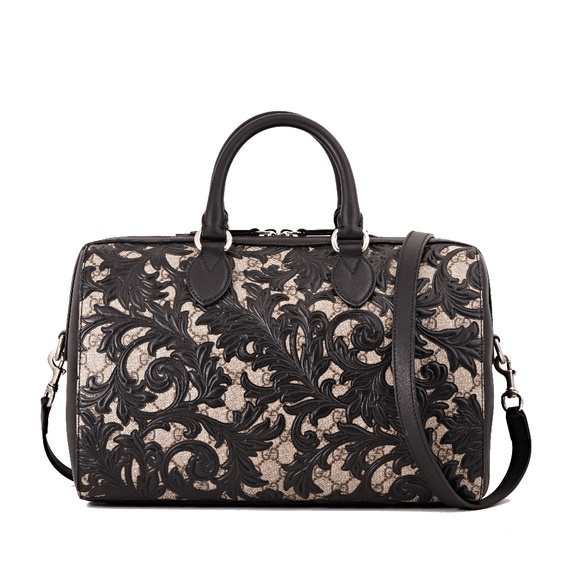 Gucci Handbags - New Gucci Large Arabesque Gg Supreme Satchel